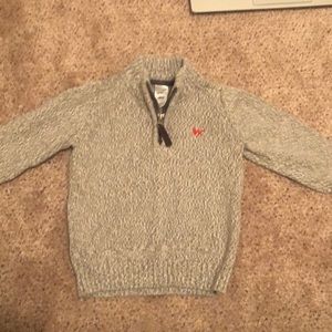 Grey half zip sweater